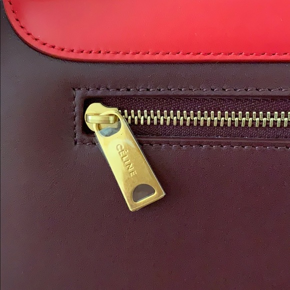 Brand New Celine Trapeze Discontinued Red/Beige - Picture 4 of 12